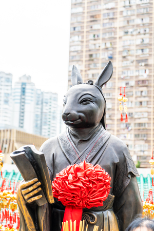 Sik Sik Yuen temple (also called Wong Tai Sin temple) in Hong Kongの写真素材