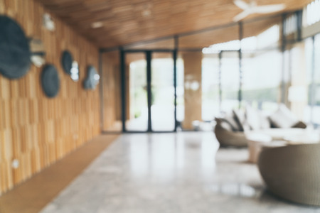 abstract blur and defocused lobby in hotel resort for backgroundの写真素材