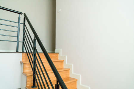 wooden stairs interior decoration in the houseの写真素材