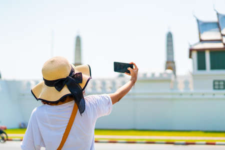 Happy Asian Woman Travel in Thailand - vacations concept