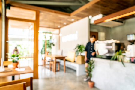 abstract blur and defocused cafe restaurant for backgroundの写真素材