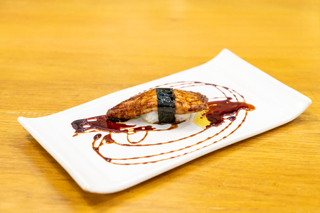 Foie Gras Sushi with Sauce - Japanese food styleの写真素材