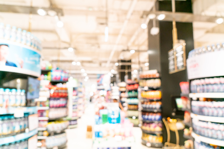 abstract blur in supermarket for backgroundの写真素材