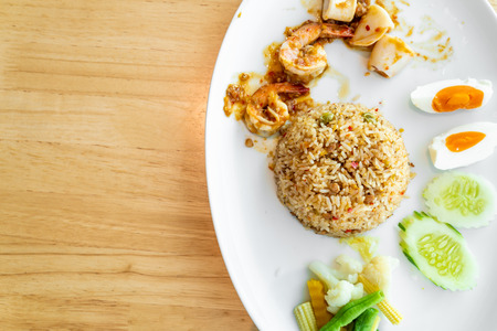 Thai Spicy Shrimp Paste Fried Rice - Thai Food Styleの写真素材