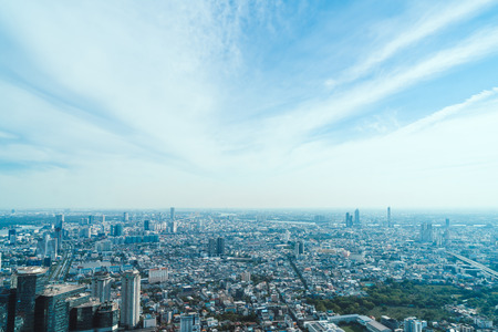 Beautiful cityscape with architecture and building in Bangkok Thailand skylineの写真素材