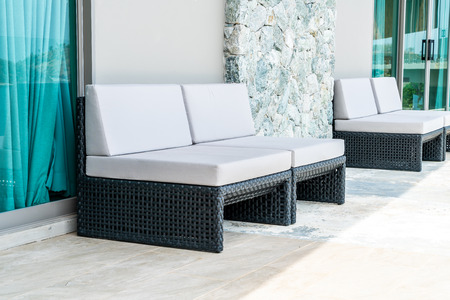 Comfortable pillow on sofa decoration outdoor patio