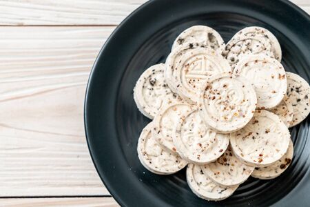 Chinese sweetmeat made of rice flour, traditionally eaten for festival  in autumnの写真素材