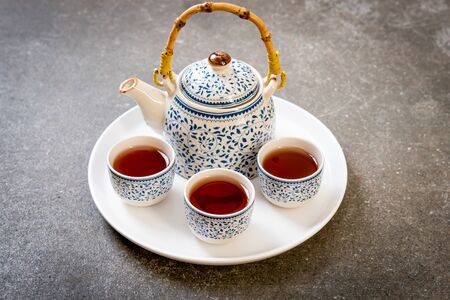 close-up beautiful Chinese tea set