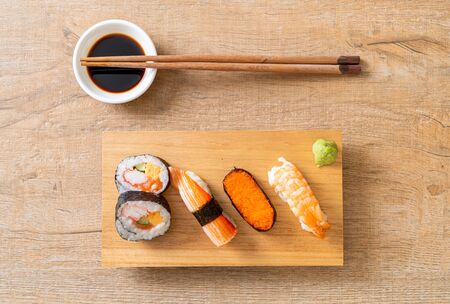 mix sushi set - Japanese food styleの写真素材