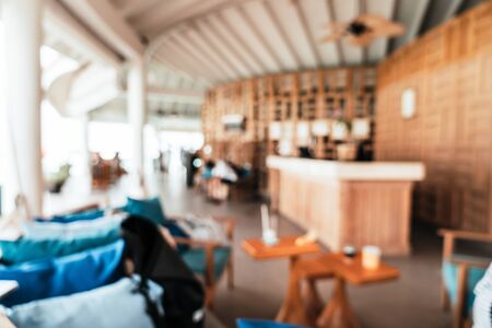 abstract blur and defocused hotel lobby for backgroundの写真素材