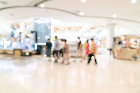 Abstract blur and defocused shopping mall or department store interior for backgroundの写真素材