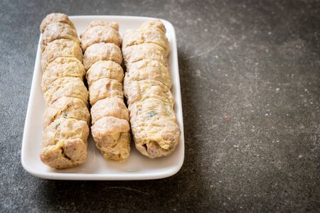 Steamed Crab Meat Roll - Chinese food styleの写真素材