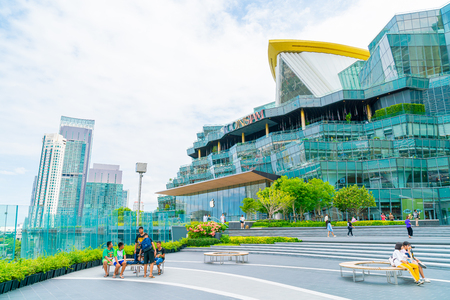 BANGKOK, THAILAND - July 17 2019 : IconSiam department store and Magnolias Waterfront Residences at bangkok, Thailand.のeditorial素材