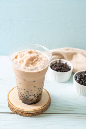 Taiwan milk tea with bubbles - popular Asian drinkの写真素材