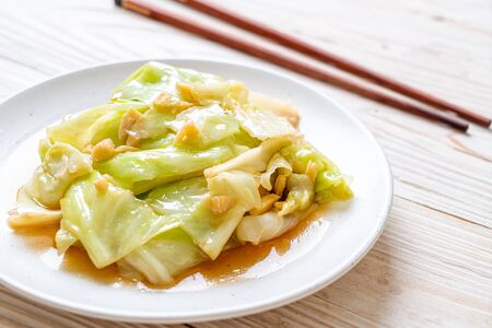 Stir-Fried Cabbage with Fish Sauce - Asian food styleの写真素材