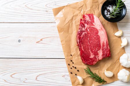 fresh raw beef steak or raw meat
