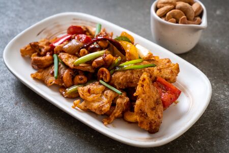 Stir-Fried Chicken with Cashew Nuts - Asian Foodの写真素材
