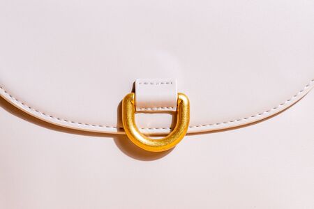 beautiful woman leather fashion bagの写真素材