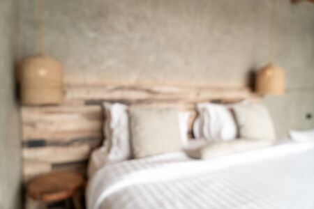 abstract blur bedroom interior decoration for background - vintage effect filter