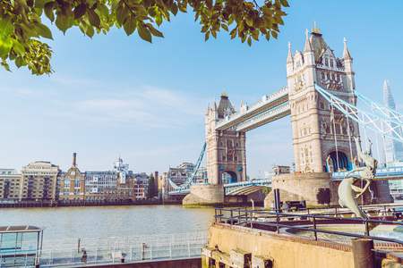 Tower Bridge in London City, UKのeditorial素材