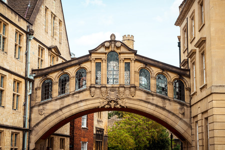 Hertford Bridge, popularly known as the Bridge of Sighs in Oxford, United Kingdom.