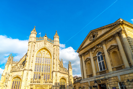 The Abbey Church of Saint Peter and Saint Paul, Bath, commonly known as Bath Abbey, Somerset England, United Kingdom.のeditorial素材