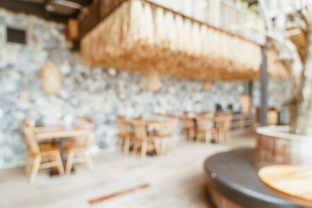 abstract blur cafe or coffee shop for backgroundの写真素材