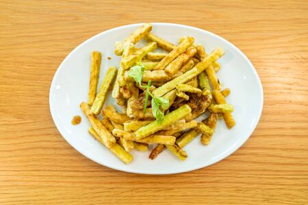 Eggplant French Fries with Sauce - Asian food styleの写真素材
