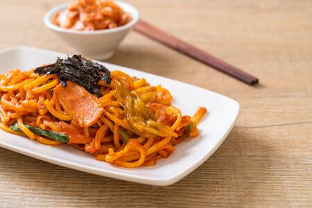 stir-fried noodles with Korean spicy sauce and vegetable - Korean Food Styleの写真素材