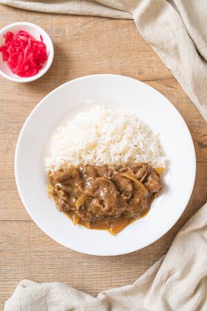 Sliced Beef Curry Rice - Japanese styleの写真素材