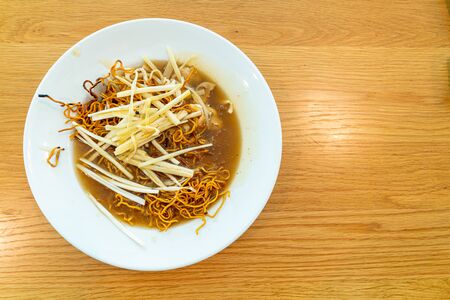 Crispy Noodles in Thick Gravy with Chicken - Asian food styleの写真素材