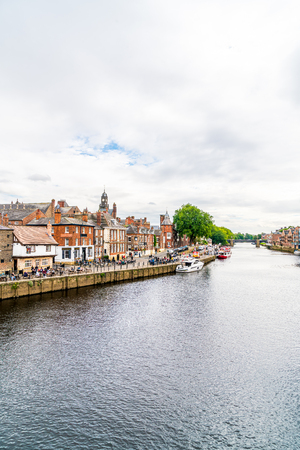 York, Yorkshire, United Kingdom - SEP 3, 2019: York City with River Ouse in York ,United Kingdom.のeditorial素材