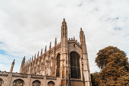 Beautiful Architecture at King's College Chapel in Cambridge, UKのeditorial素材