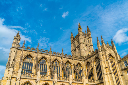 The Abbey Church of Saint Peter and Saint Paul, Bath, commonly known as Bath Abbey, Somerset England, United Kingdom.のeditorial素材
