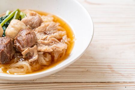 Braised pork noodles bowl - Asian food styleの写真素材