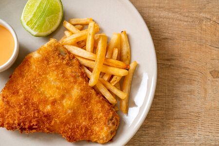 fried fish and potato chips
