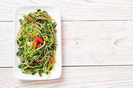 Fried Sunflower Sprout with Oyster Sauce - healthy food style