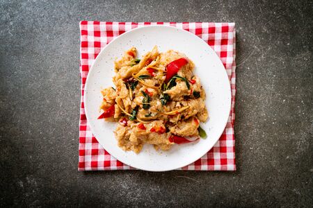 Stir Fried Fish Balls with Chili - Asian food styleの写真素材
