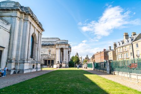 CAMBRIDGE,UK-AUG 28, 2019. Fitzwilliam Museum located on Trumpington Street.The Fitzwilliam Museum is the art and antiquities museum of the University of Cambridgeのeditorial素材