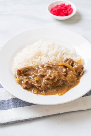 Sliced Beef Curry Rice - Japanese styleの写真素材