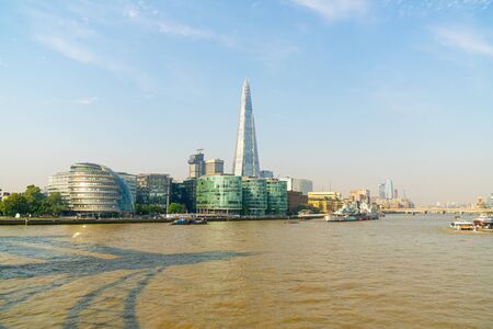 Financial District of London City in UKの写真素材