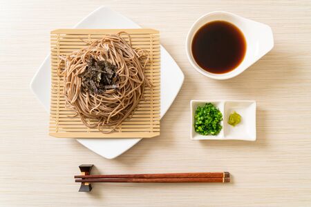 cold buckwheat soba noodles or zaru ramen - Japanese food styleの写真素材