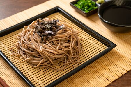 cold buckwheat soba noodles or zaru ramen - Japanese food styleの写真素材