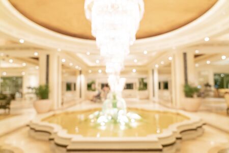 abstract blur and defocused luxury hotel lobby for backgroundの写真素材