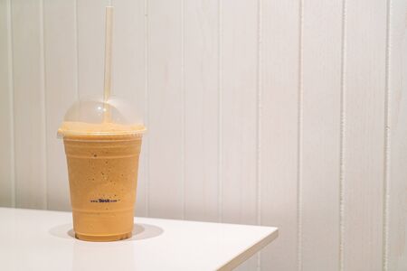 iced and blend coffee toffee in cafe restaurant