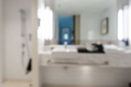 abstract blur and defocused bathroom interior for backgroundの写真素材