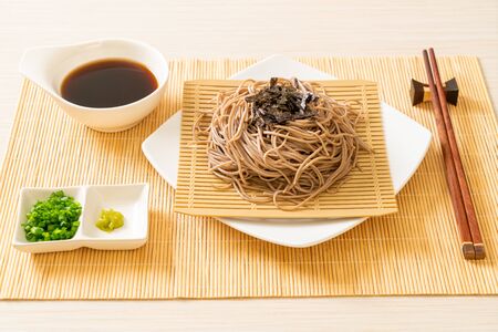 cold buckwheat soba noodles or zaru ramen - Japanese food styleの写真素材