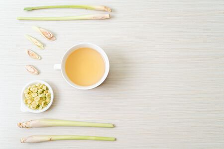 hot lemon grass juice cupの写真素材