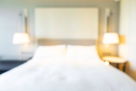 Abstract blur and defocused bedroom interiorの写真素材