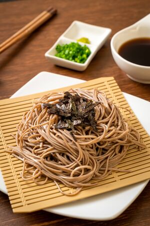 cold buckwheat soba noodles or zaru ramen - Japanese food styleの写真素材